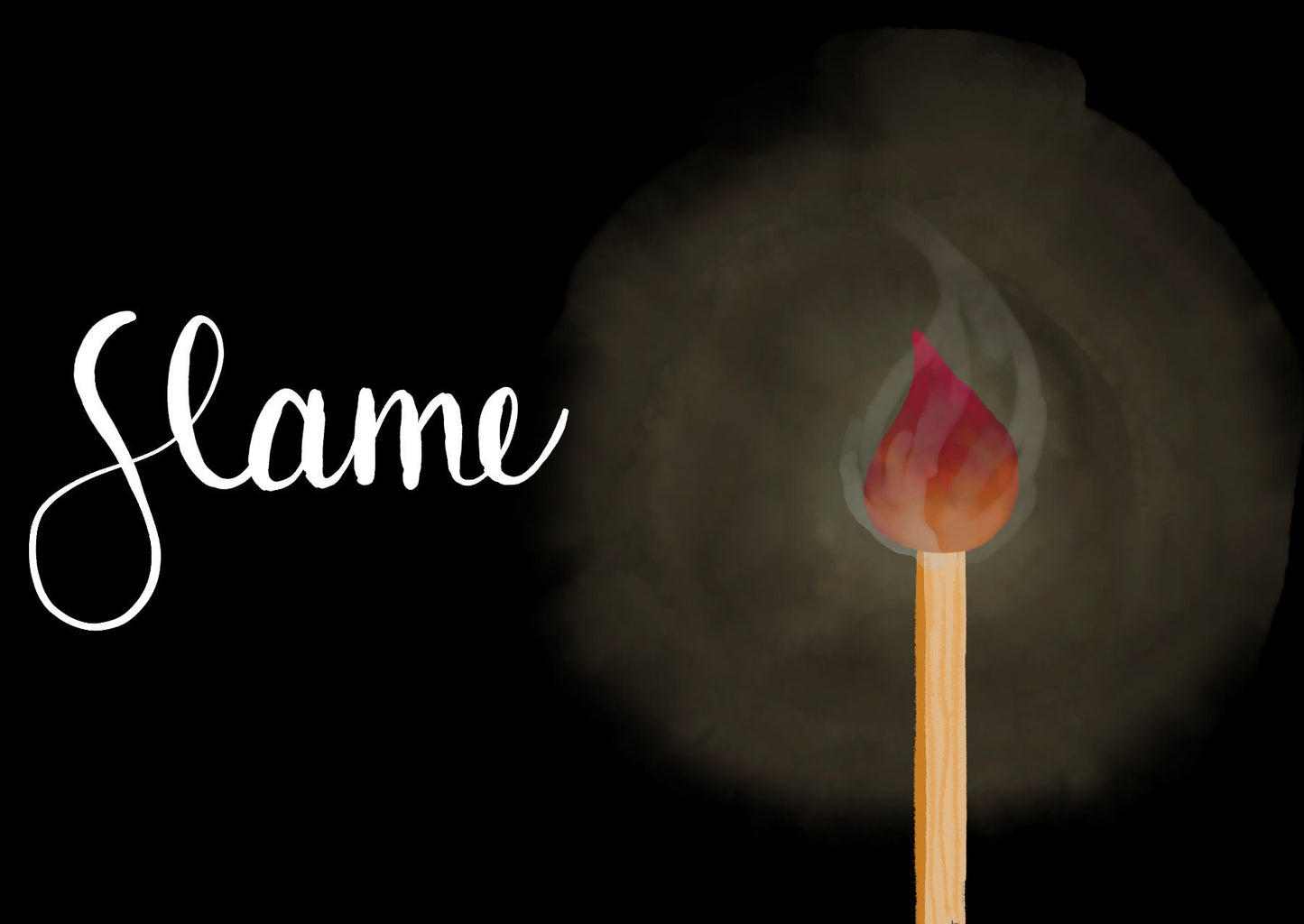 Match Flame, Art Print, Postcard