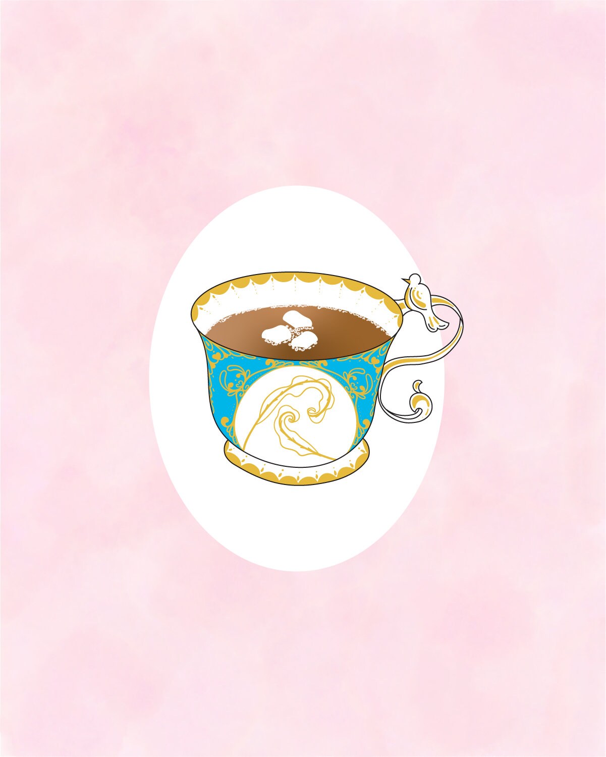 Rococo Cocoa Art Print, Unframed, Archival Paper