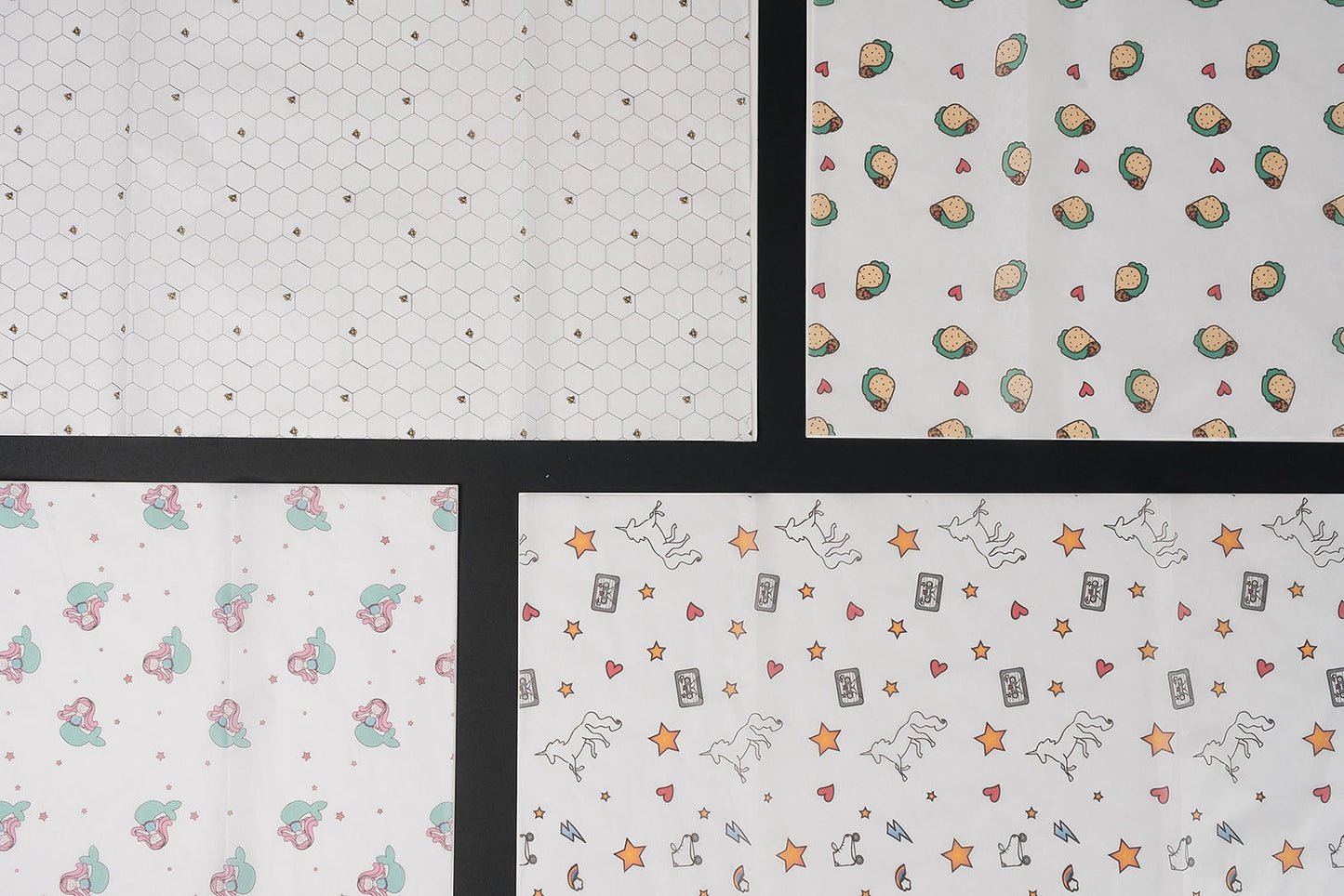 Unicorn 80s Tissue Paper, 100% Recycled, Pack of 5 Sheets