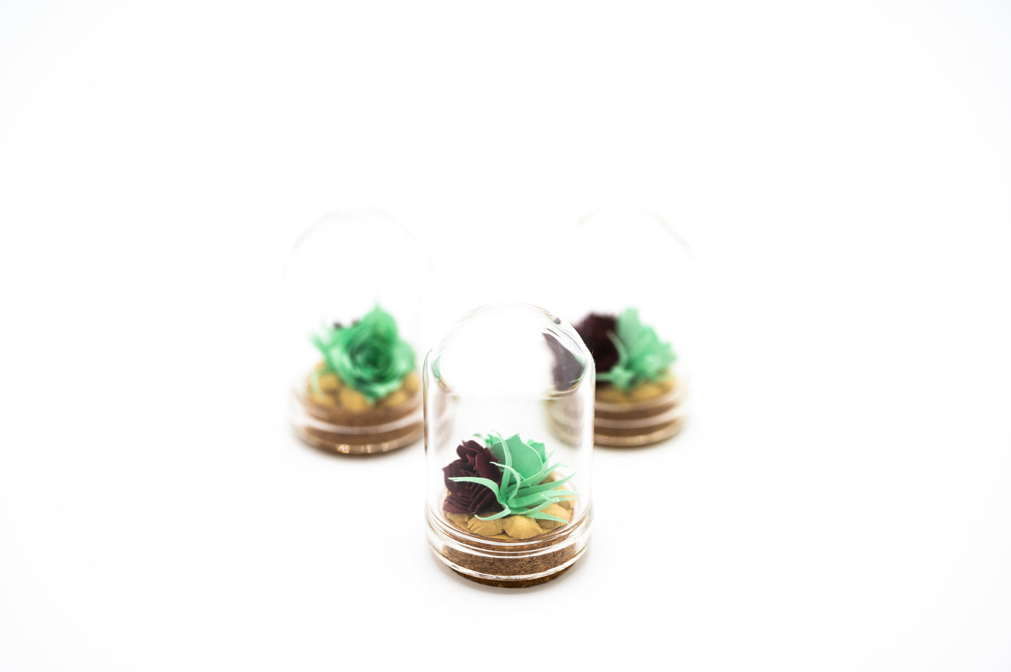 Mini Paper Succulent Terrarium, Desk Decor, Gift