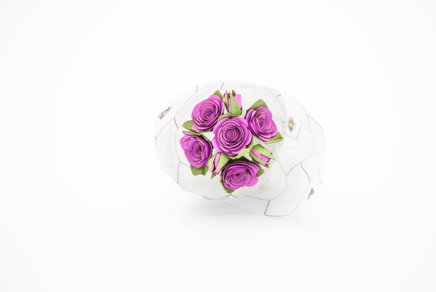 Mini Paper Rose Bouquet, Gift Topper, Keepsake