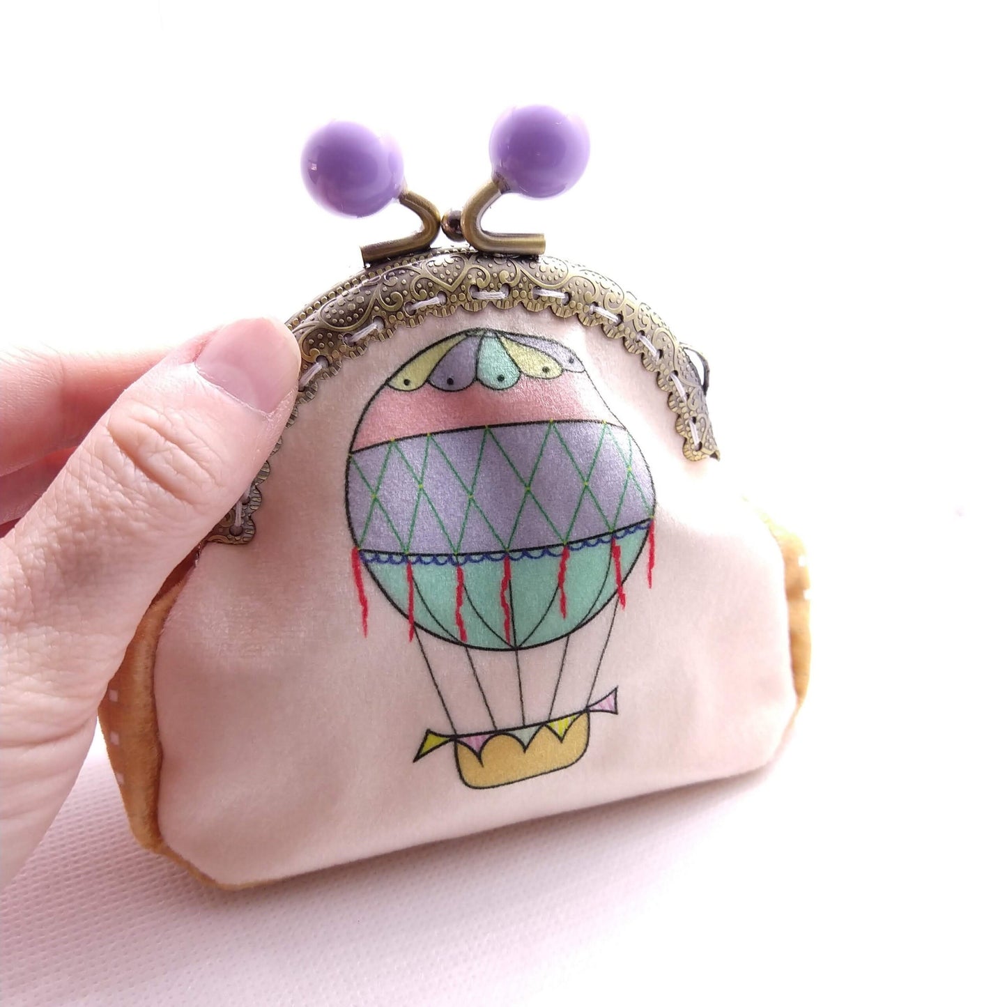 Balloon Coin Purse with Cloud Lining