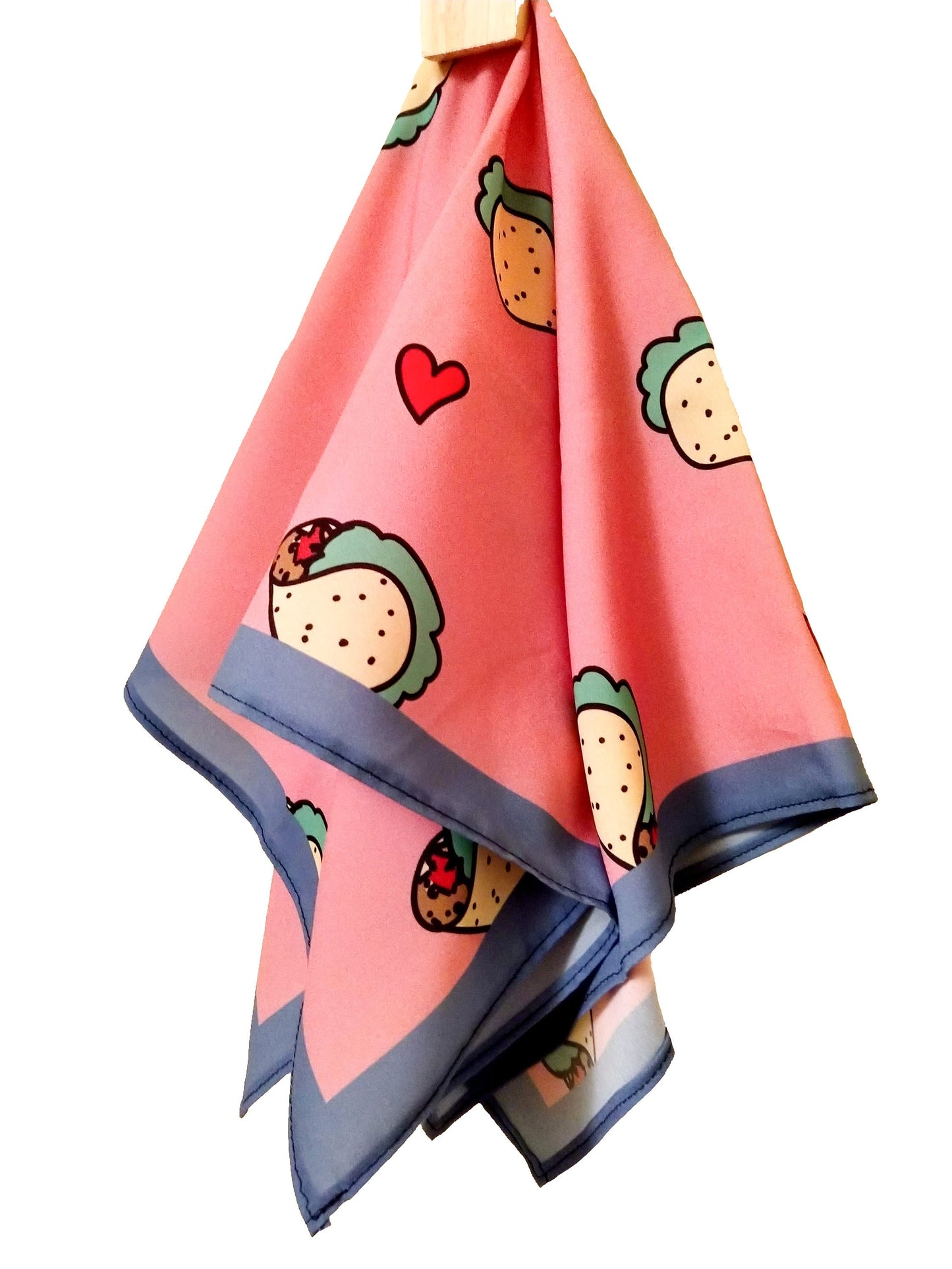 Taco Love Scarf, Lightweight Square Bandana