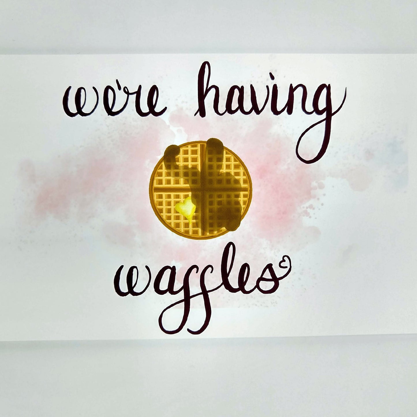 Waffles, Art Print, Postcard