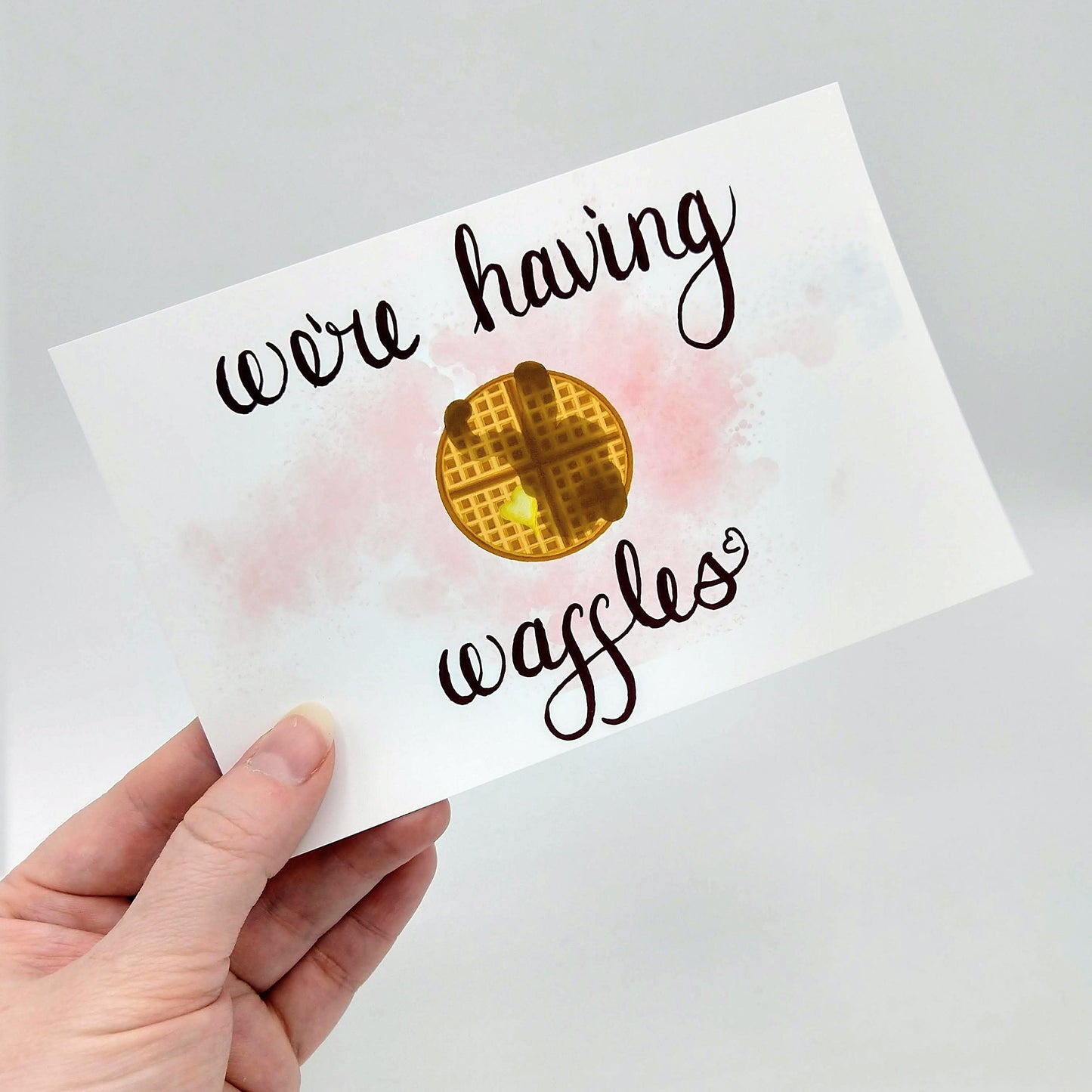 Waffles, Art Print, Postcard