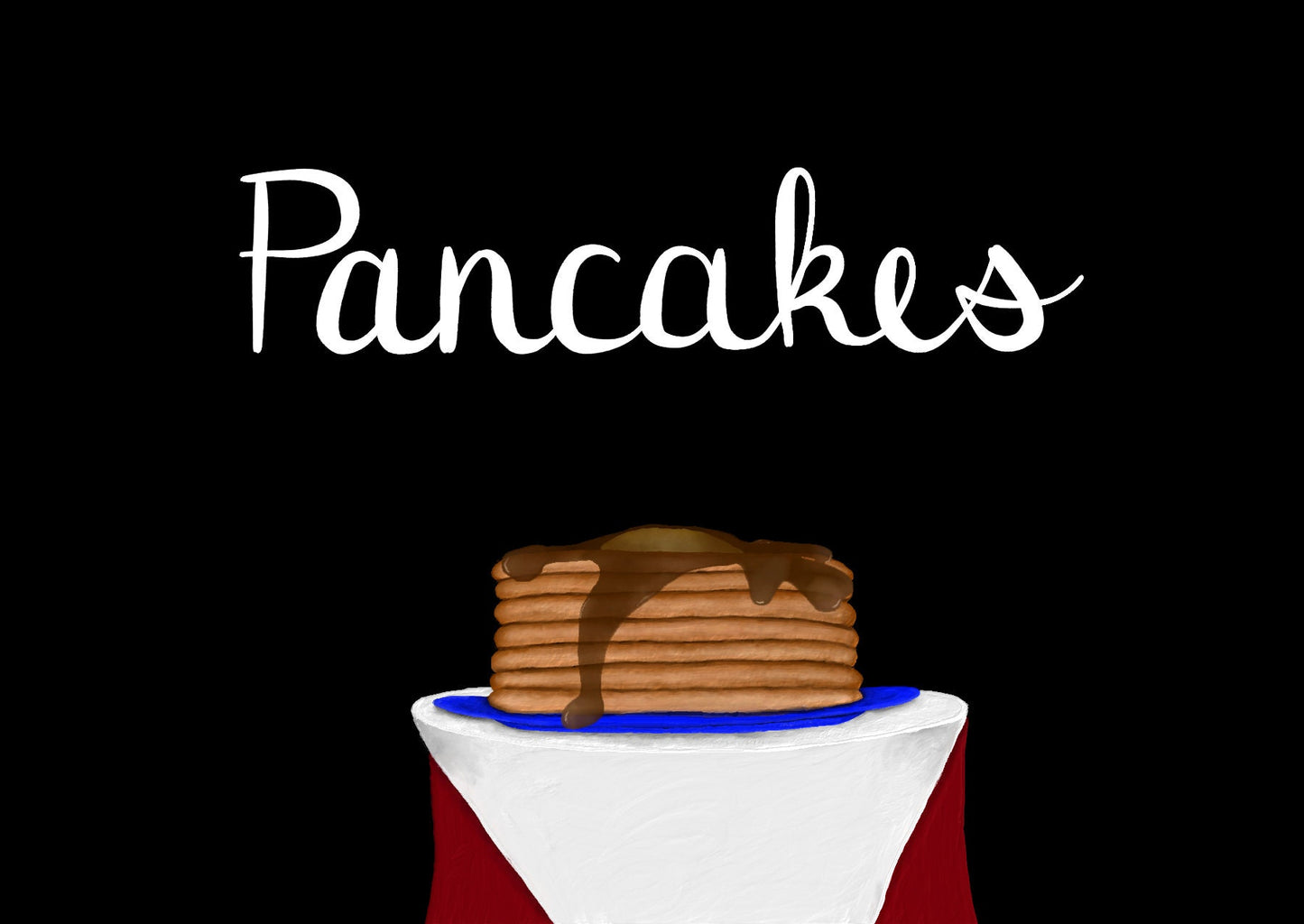 Pancakes, Art Print, Postcard