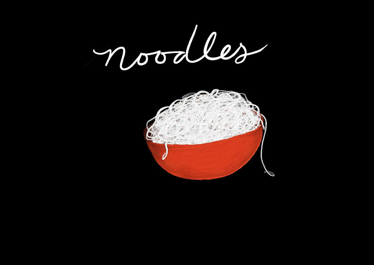 Bowl of Noodles, Art Print, Postcard