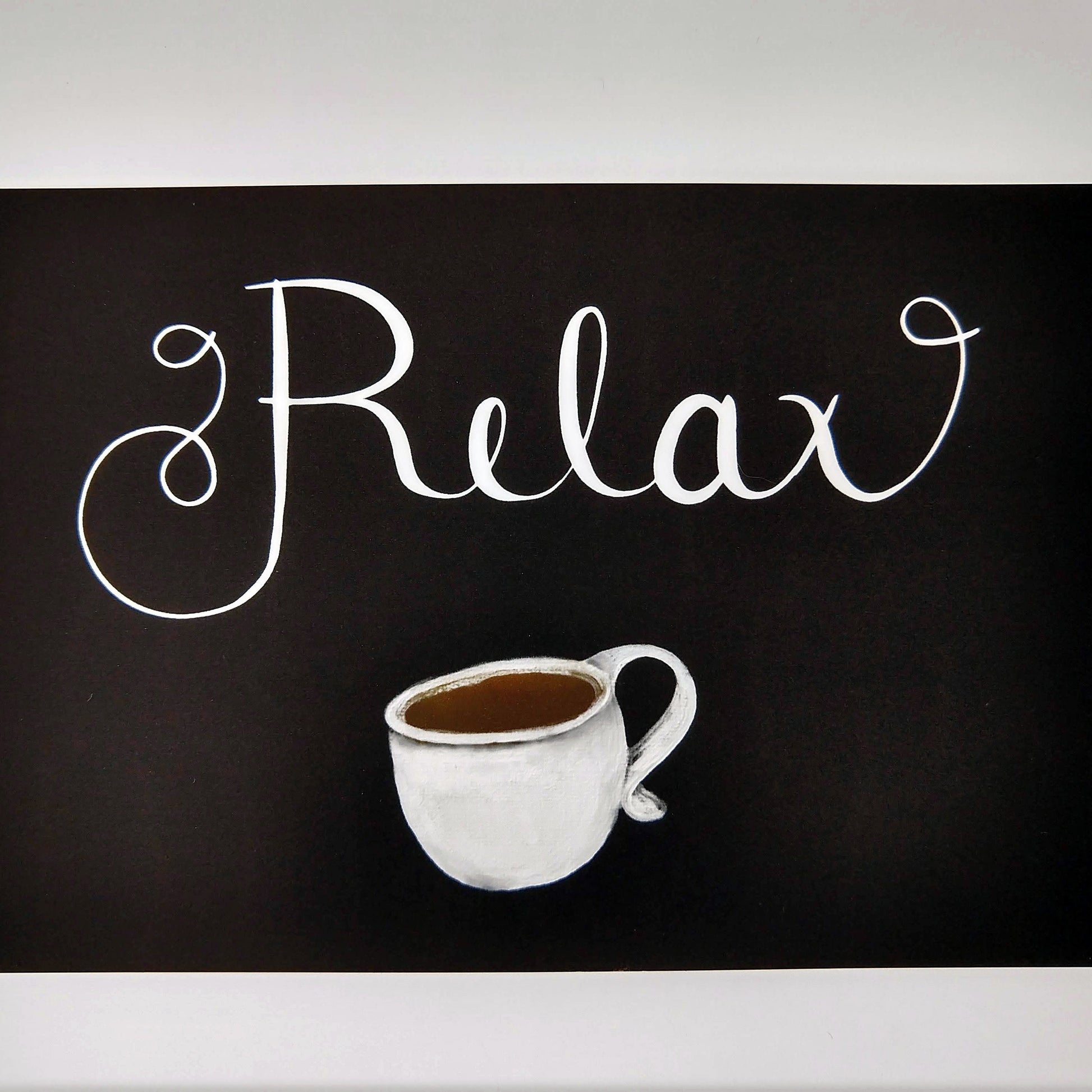 Relax with Tea, Art Print, Postcard