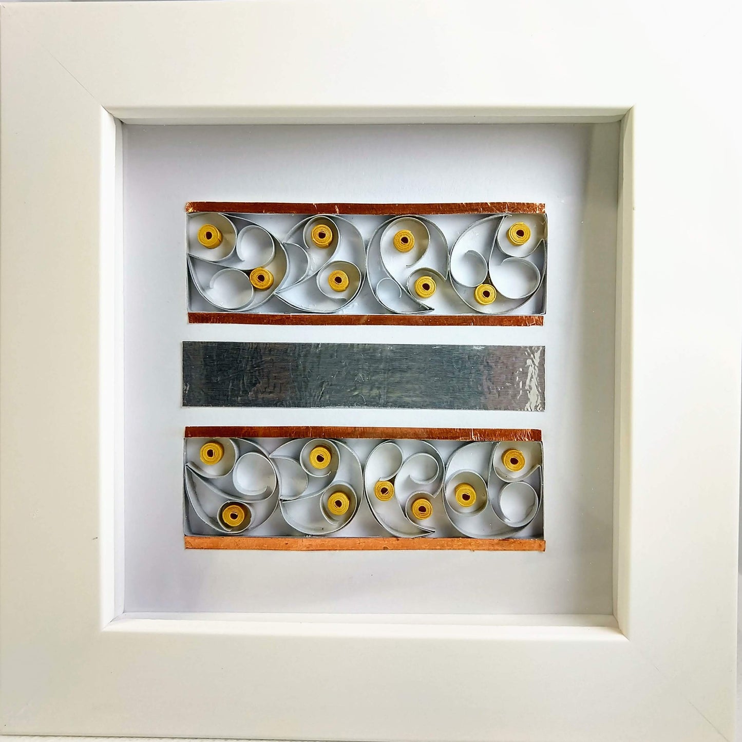 Quilled Silver and Gold Abstract, Metal Tape