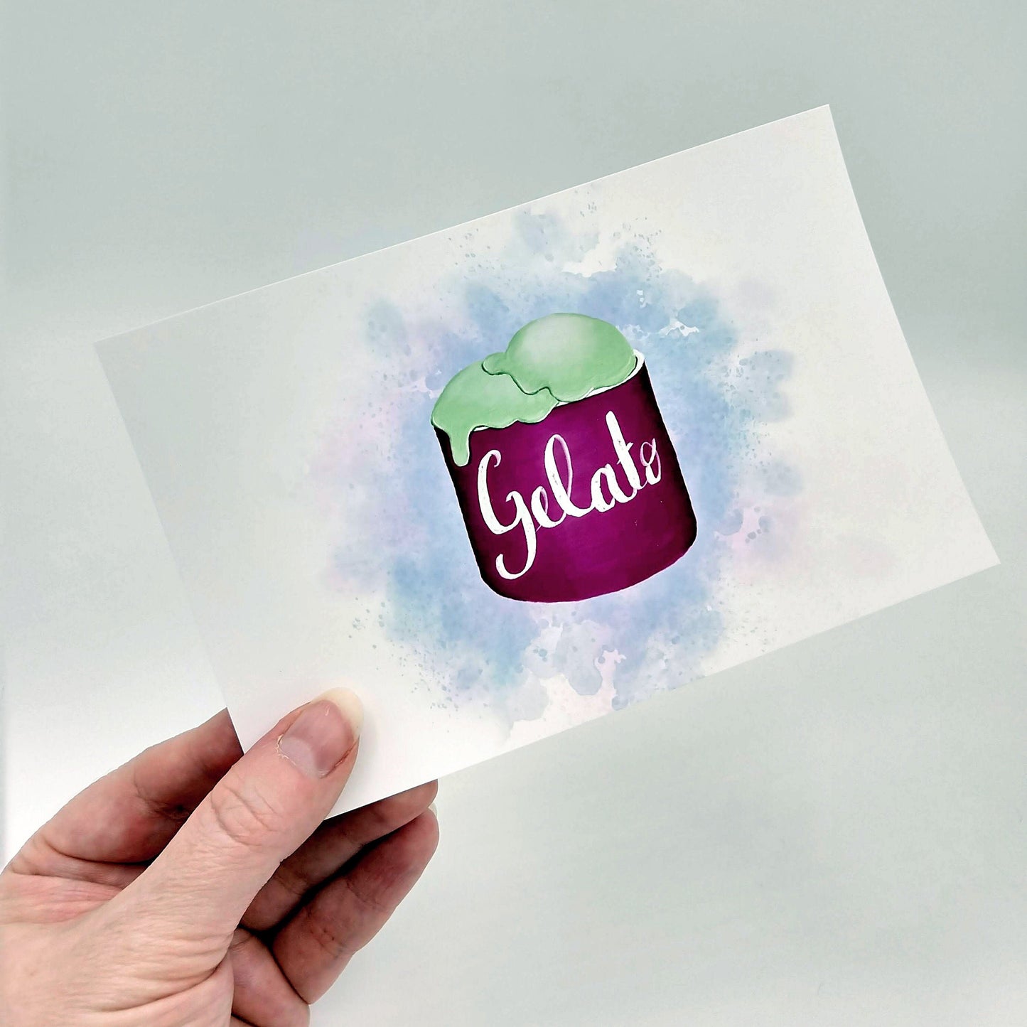 Gelato, Art Print, Postcard