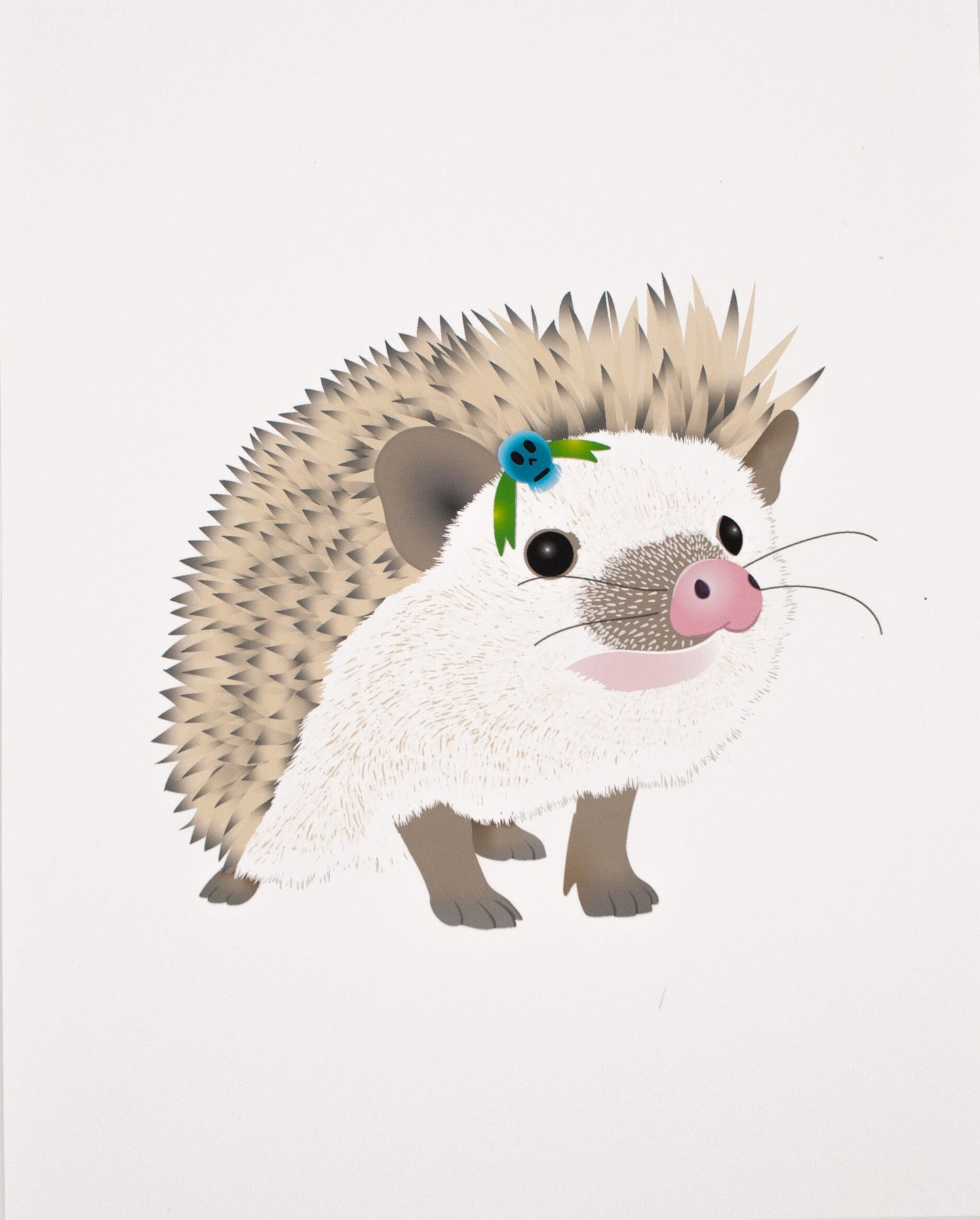 Whimsical Hedgehog Art Print, Unframed, Printed on Archival Paper