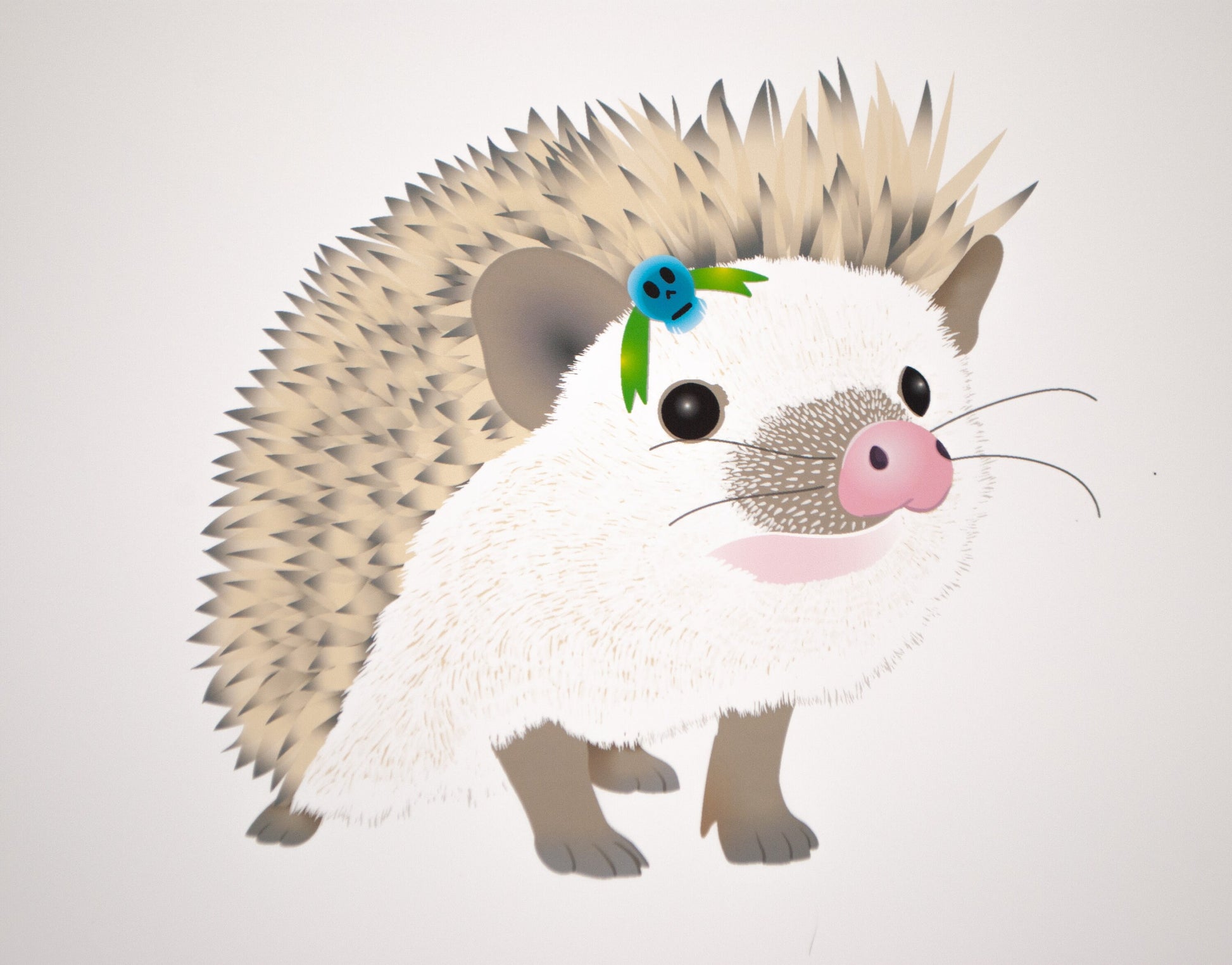 Whimsical Hedgehog Art Print, Unframed, Printed on Archival Paper