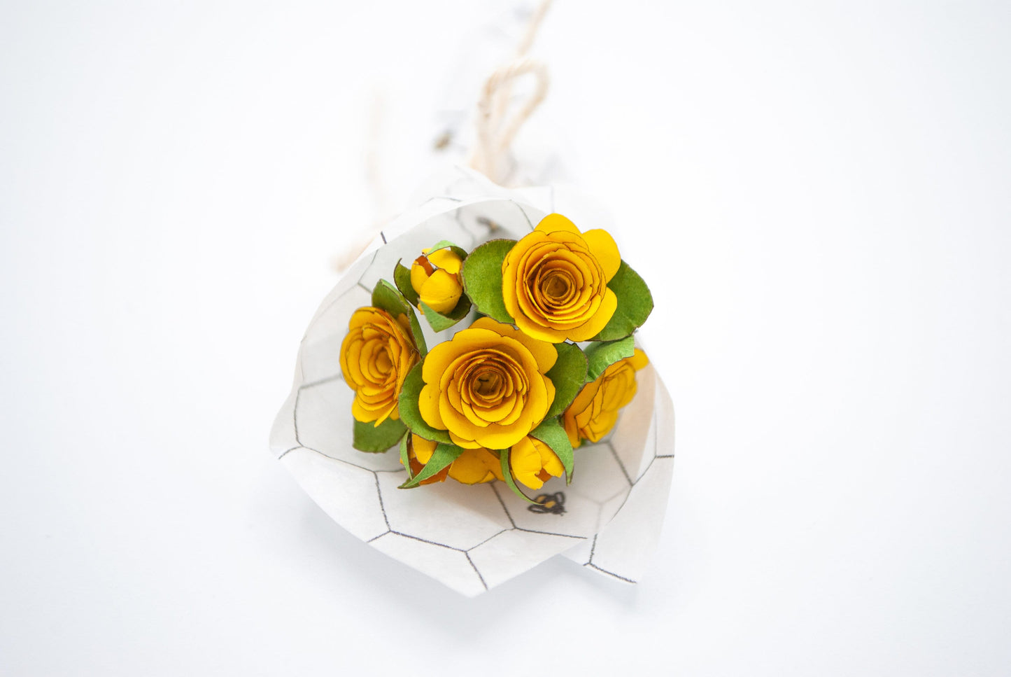Mini Paper Rose Bouquet, Gift Topper, Keepsake