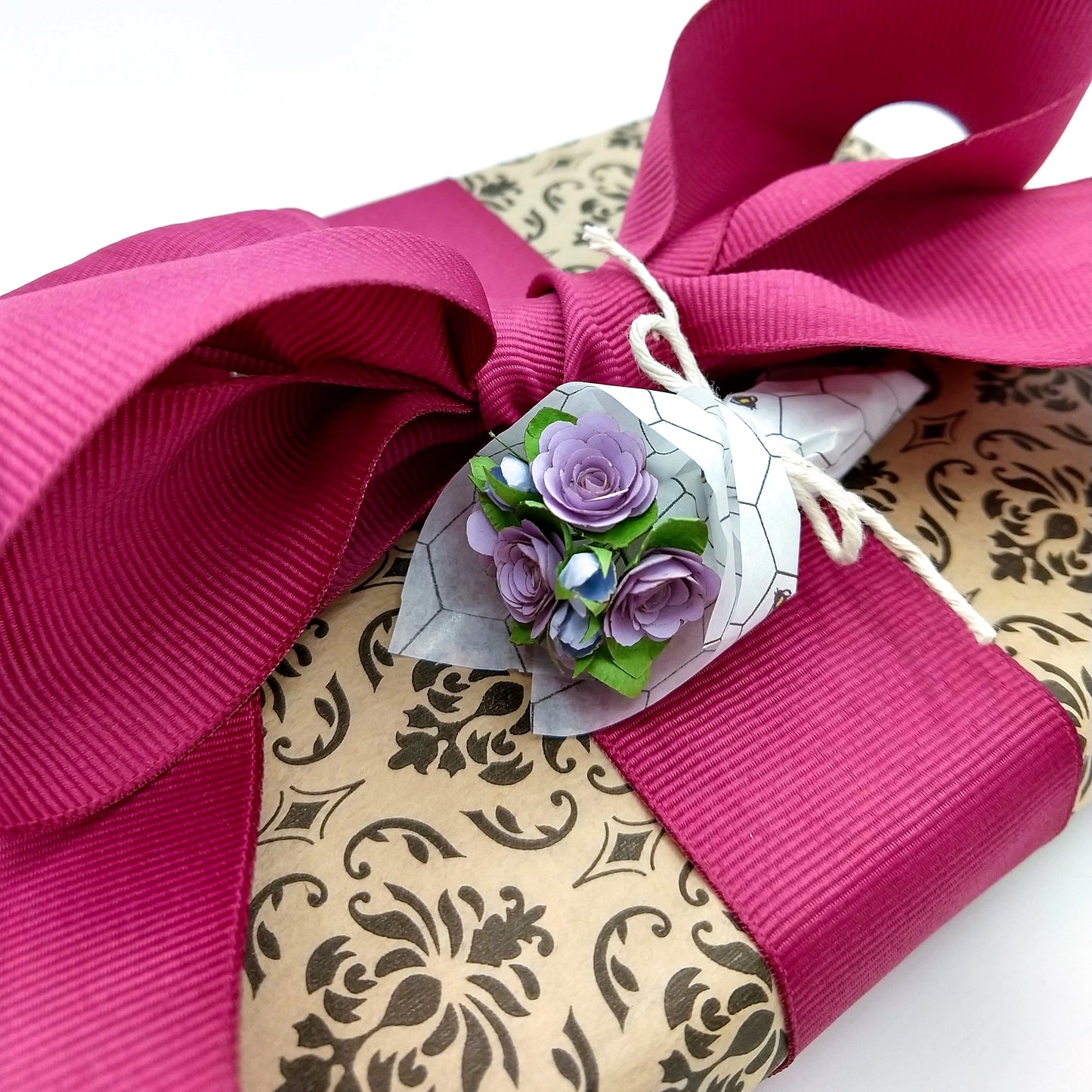 Mini Paper Rose Bouquet, Gift Topper, Keepsake
