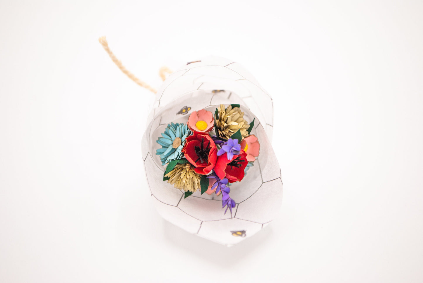 Mini Paper Flower Bouquet, Gift Topper, Keepsake